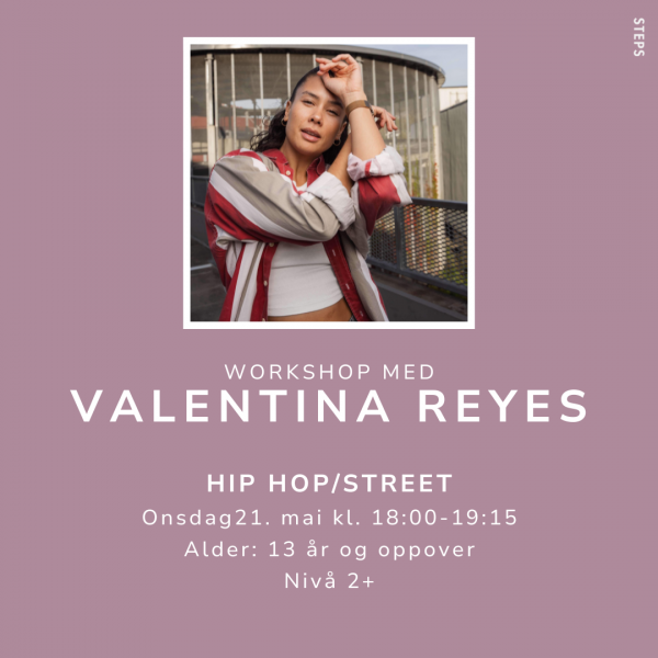 HIP HOP/STREET KLASSE MED VALENTINA 21. MAI KL. 18:00 - 19:15